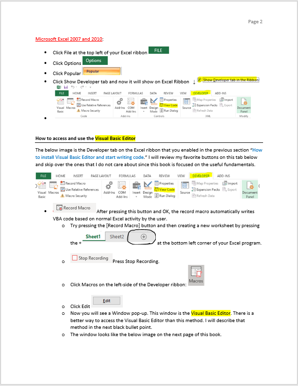 books programming visual basic for excel